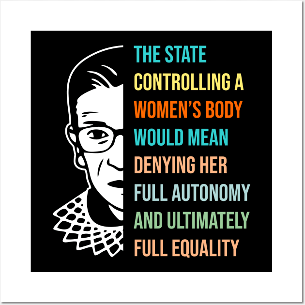 RBG Ruth Bader Ginsburg Feminism Roe V Wade Pro Choice Abortion Rights Vol.2 Wall Art by Chiko&Molly